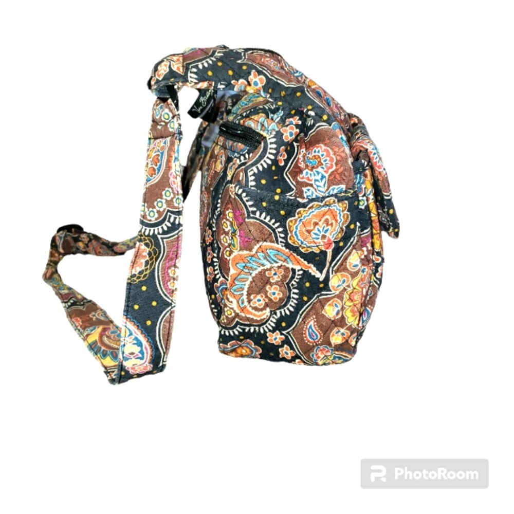 Retired! Beautiful Kensington Maggie Brown Floral Paisley Vera Bradley Purse - Picture 5 of 13